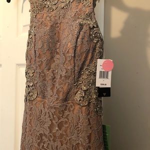 Brand new never worn gray and apricot gown.